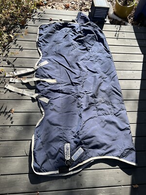 Rambo Wug 200g Medium Weight Turnout Size 78 Navy/Silver