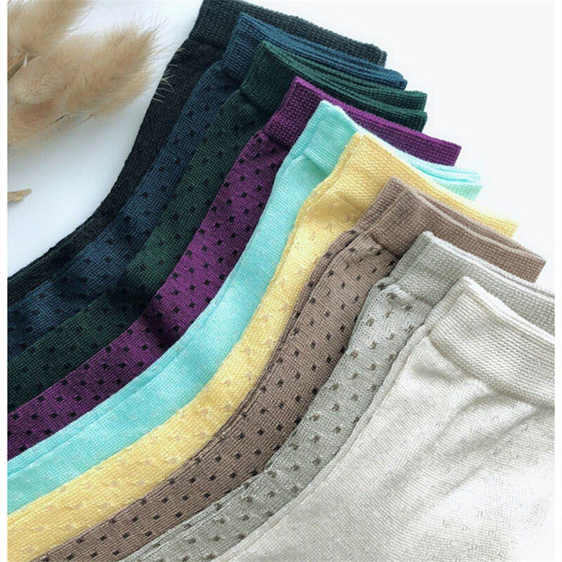 10 Pairs Silk Socks Breathable Deodorant Women Socks Solid Color Mulberry Socks