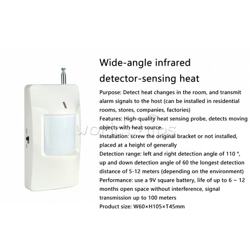 Infrared Human Motion Detection Sensor Wide Angle For Security Alarm System 433 - Picture 4 of 21