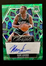 2024-25 Panini Mosaic Mark Aguirre Green Ice Prizm Scripts Auto #MS-MAD Maverick