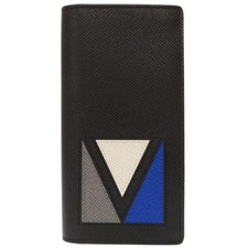 AUTHENTIC LOUIS VUITTON M30791 Taiga Portefeuille Brazza V shape long wallet
