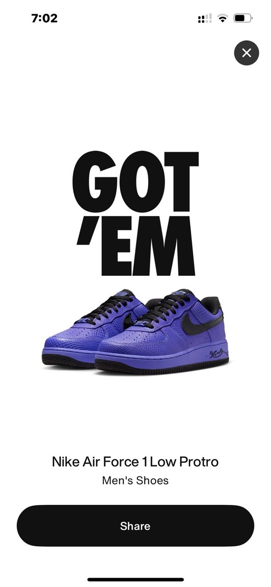 シューズ(男性用) Kobe Bryant Nike Air Force 1 Low Protro Kobe Bryant x Nike Air Force 1 Low Protro Release Date