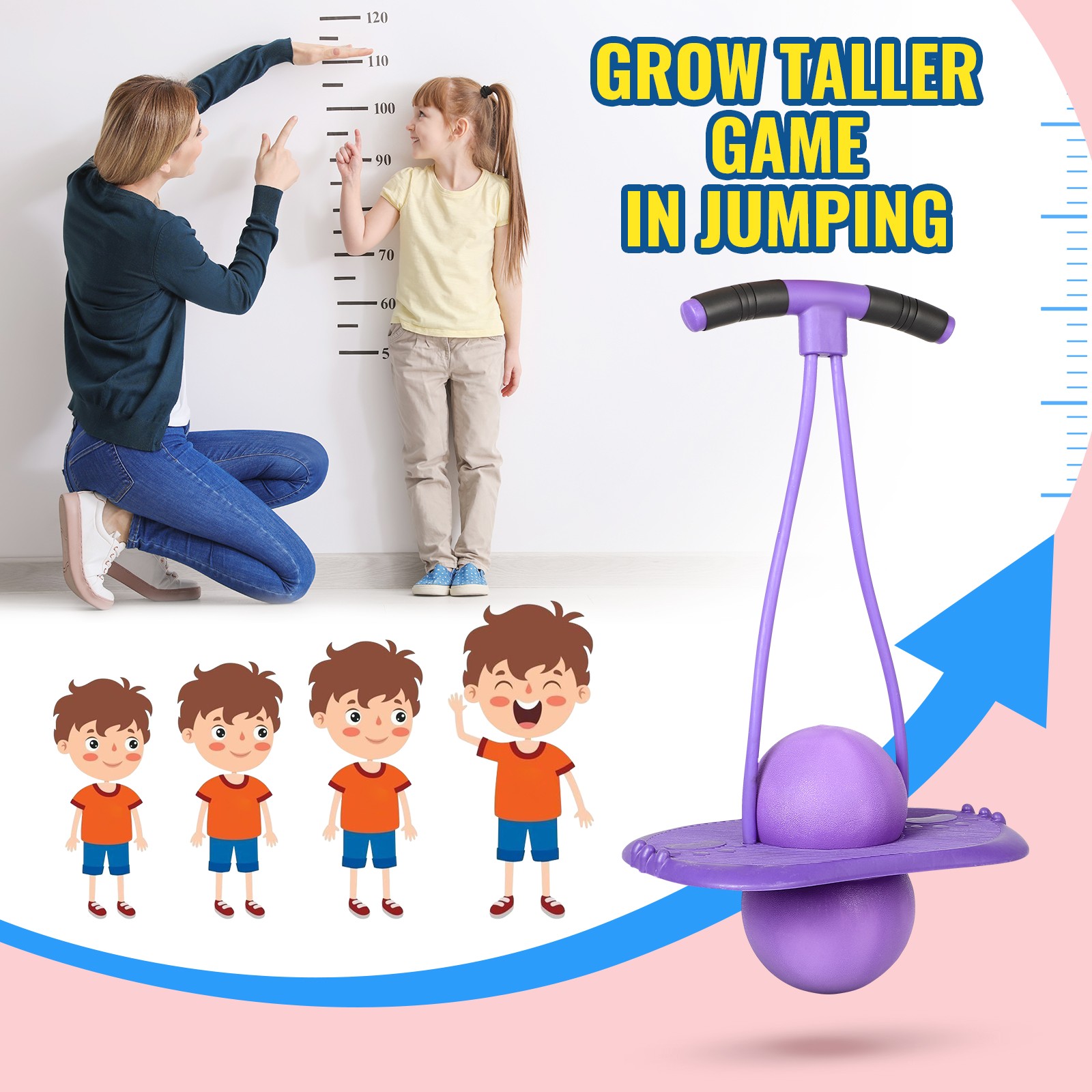 Kids Pogo Ball - Bounce & Play Hopper Ball for Age 5+,Sturdy Pogo Stick for Kids
