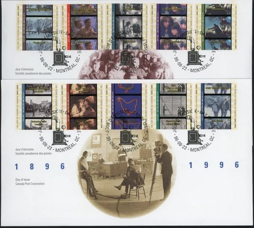CANADA 1996, CINEMA IN CANADA FIRST DAY COVERS !! M127