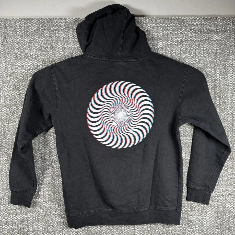 Element Skateboarding Hoodie Sweatshirt Youth Large Black Logo Double Sided Y2K - Image 4 of 4