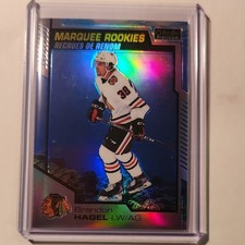O-Pee-Chee Platinum Marquee Rookies Aquamarine Brandon Hagel /499 #183