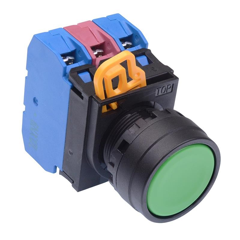 IDEC Green 22mm Maintained Push Button Switch 2NO-1NC IP65 YW1B-A1E21G