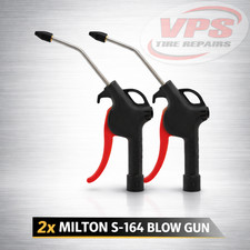 2x Milton S-164 Rubber Tip Blow Gun Pistol Grip 14 Npt 90 Psi Max