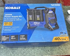 NEW Kobalt 40V 1800W Portable Power Supply Kit w/ 2x 6.0Ah Batteries