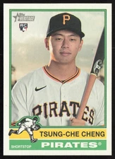 2025 Topps Heritage High Number Cartoon Variation Tsung-Che Cheng RC Pirates 666