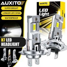 2x AUXITO H7 LED Headlight Bulbs Kit 6500K White Canbus Error Free Super Bright
