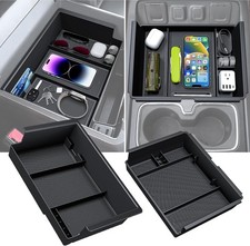 2pcs Center Console Organizer Compatible With Chevy Silveradogmc Sierra 2014...