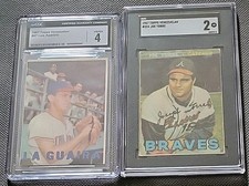 1967 Venezuelan Topps Louis Aparicio CGC 4 & Joe Torre SGC 2++ From Venezuela 