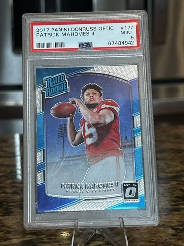 2017 Panini Donruss Optic Patrick Mahomes II #177 PSA Mint 9