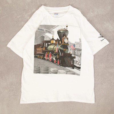 Hanes Vintage 90s Palace Station Las Vegas Grafik T-Shirt L Herren weiß Location