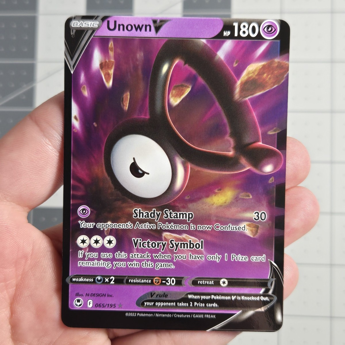 unown v pokemon card value Unown V 176/195- Silver Tempest - Full Art - Pokemon Ultra Rare Card