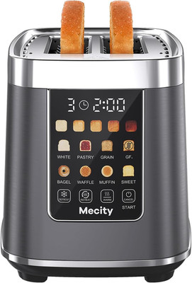 2 Slice Toaster with Touch Screen & Auto Lift, Stainless Steel Cool-Touch Toaste