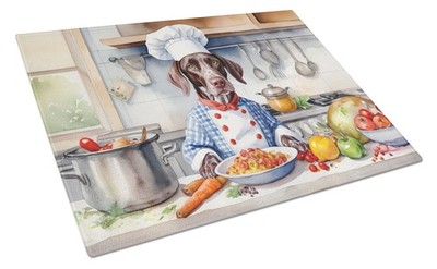 German Shorthaired Pointer The Chef Glass Cutting Board Large DAC6254LCB