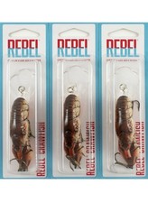 *LOT OF 3* REBEL BIG CRAW CRANKBAIT 7/16OZ D7475 DITCH BROWN CRAWFISH Free Ship