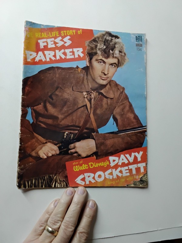 Real Life Story Fess Parker Magazine #1 Star of Davy Crockett Walt Disney 1955