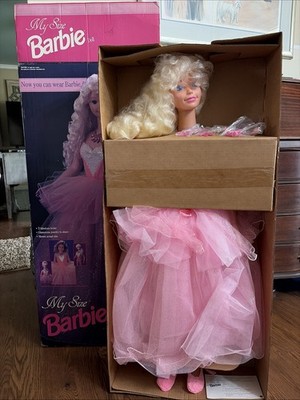 Vintage 1992 Mattel My Size Ballerina Barbie 3 ft Tall Doll #2517 Jewelry  Outfit
