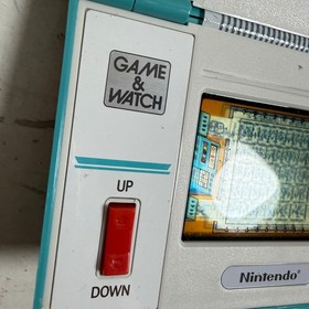 1986 Nintendo Game & Watch Squish MG-61 Blue Multi Screen Handheld Game Console