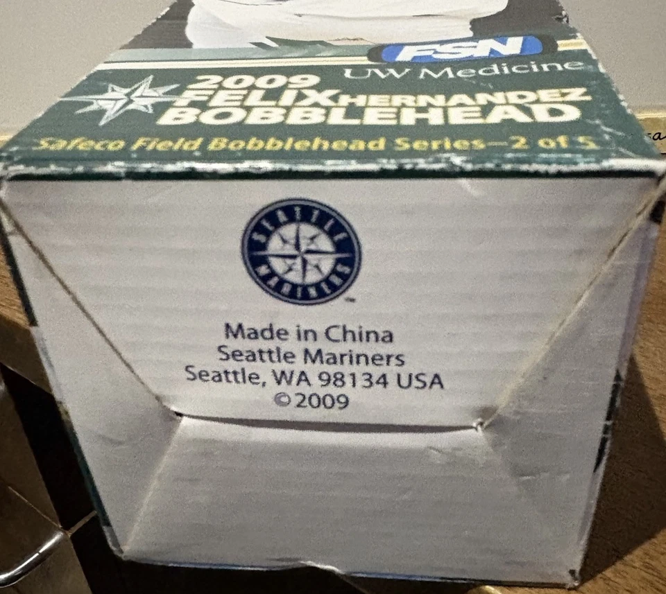 Vintage 2009 Felix Hernandez Bobblehead FSN Seattle Mariners Safeco Field Exclus - Image 3 of 4