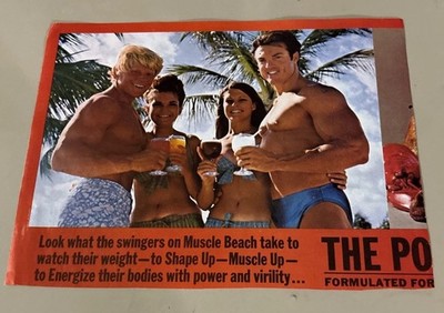 Dave Draper/Don Peters W/ Beach Babes Weider Protein Bodybuilding Beach Photo