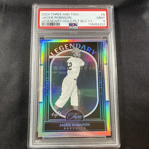 2024 Panini - Jackie Robinson REAL 1 of 1 - 1/1, Holo Platinum Blue - PSA 9 MT!