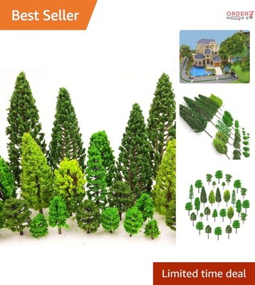 36 Pieces Artificial Tree Miniature Landscape Decor for Train Diorama Model