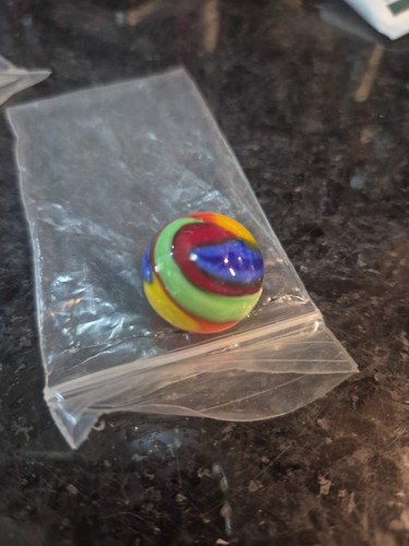 Schöne Vintage Peltier Glas Wirbel Marmor *Neuwertig*