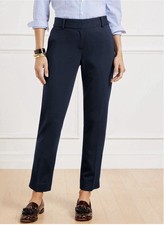 Talbots Womens Hampshire Straight Leg Ankle Pants in Navy Size 6