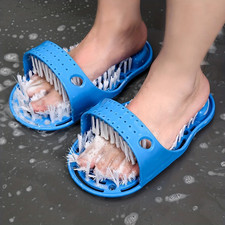 2 in 1 Foot Scrubber Brush Slipper Bath Shower Spa Cleaner Scrub Feet Massage