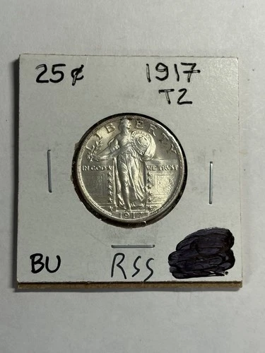 1917 Type 2 Standing Liberty Quarter Choice BU Blast White Great Strike