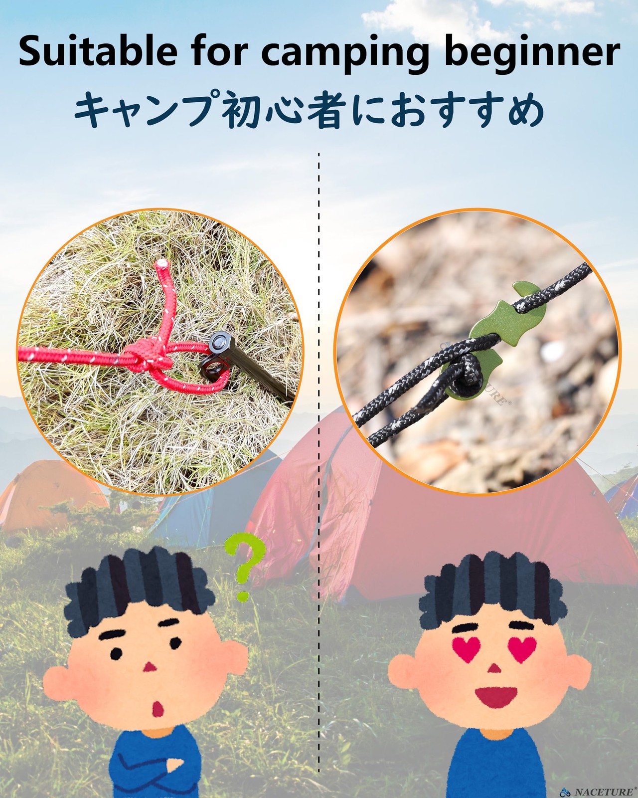 Rope Tensioner Aluminum Alloy Camping Tent Guyline Cord Adjuster Camping Of Gear