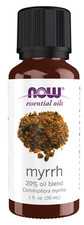 NOW Foods 1oz. Diffuser Burner MYRRH Essential Oil Improve Mood Health FRESH 