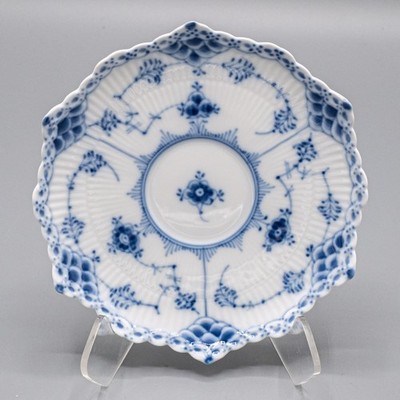 Royal Copenhagen Blue Fluted Full Lace Saucer 1130 - 5 7/8'' - Second Quality