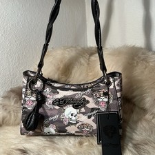 NWT Ed Hardy Shoulder Bag - Camo Print - Skulls Screaming Tigers