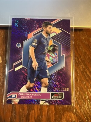 Christian Pulisic 2022-23 Topps Finest UEFA Club Purple Shimmer Refractor #76