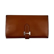 Hermès Béarn Faltenbalg - Leder Epsom Gold,...