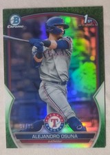 2023 Bowman Chrome Prospects Alejandro Osuna #BCP-131 Green Grass Refractor 1st