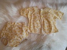 Vintage Carter's Layette Baby Set 1970s Newborn Chick Bunny Print Diaper Cover