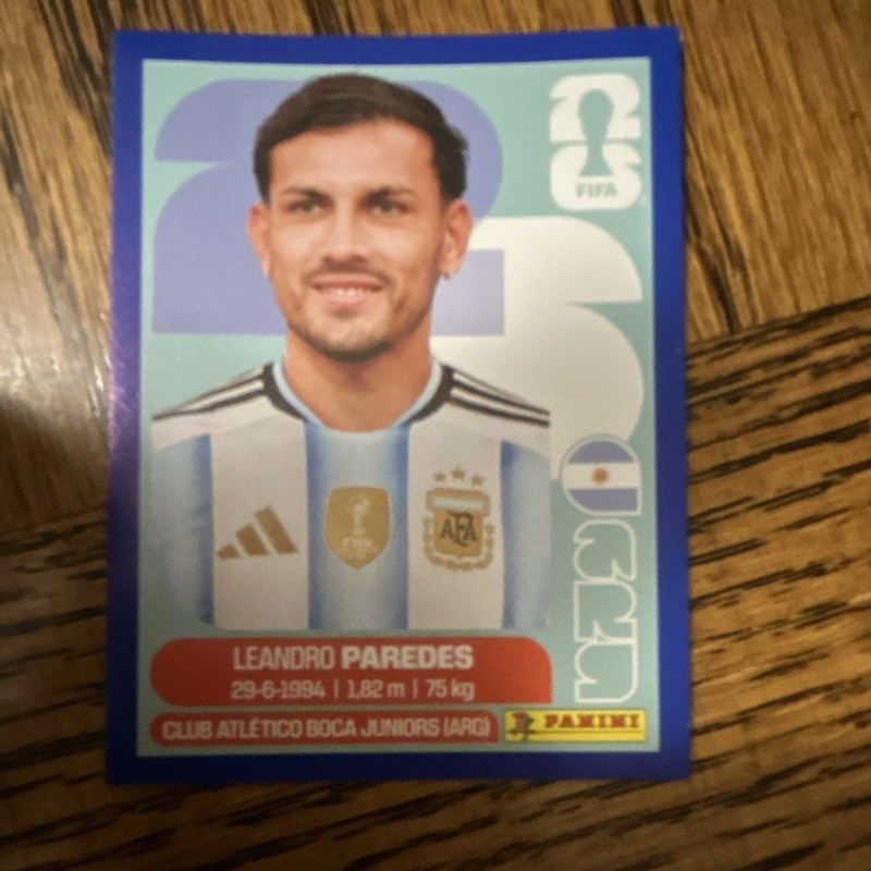 Panini World Cup 2026 Sticker ARG 12 Leandro Paredes Argentina