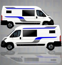 Two-colour Sleek Side Stripes Graphics Kit - Universal Vinyl Decals For Lwb Van Two-colour Sleek Side Stripes Graphics Kit - Universal Vinyl Decals For Lwb Van
