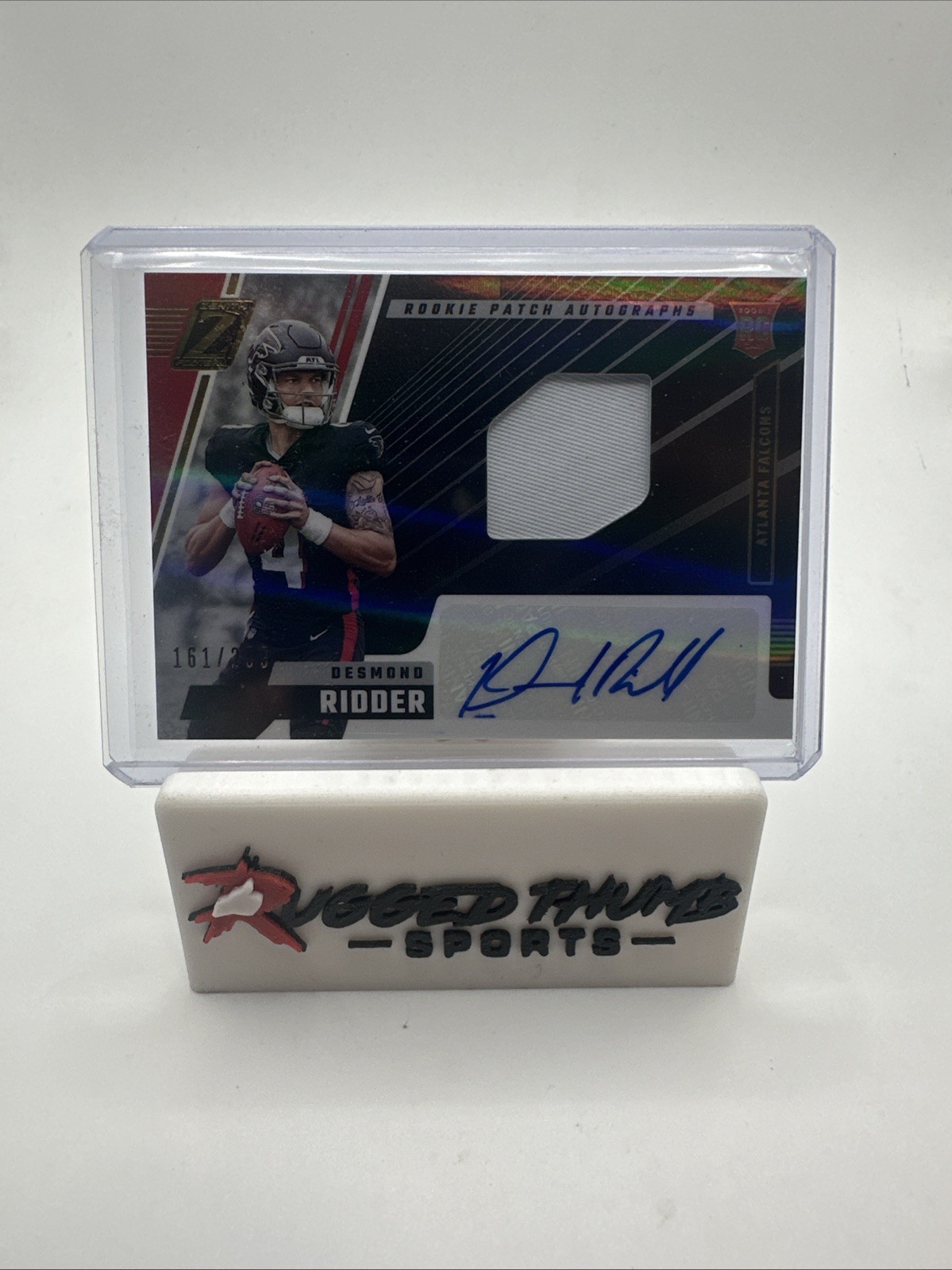 2022 Panini Zenith Desmond Ridder Patch RC Rookie RPA Auto /299 Atlanta Falcons