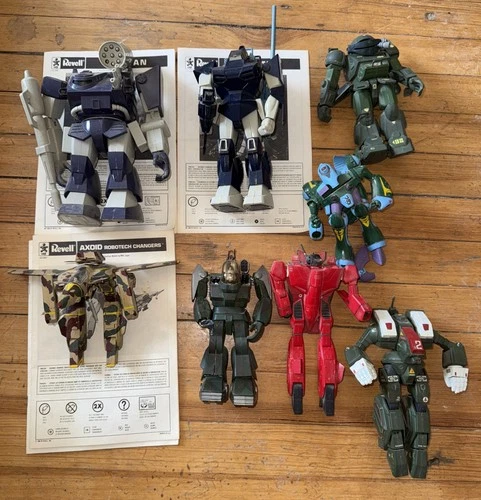 Lot Of 8 VTG 80's Revell Robotech - Macres / Macross Transformable W/Papers RARE