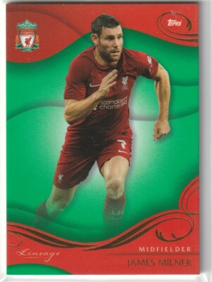 Topps Liverpool Lineage 2023 James Milner Green 42/50 Karte NEU
