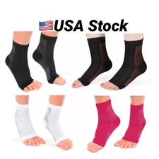 Compression Ankle Sleeve foot Support socks plantar pain relief valgus heel US