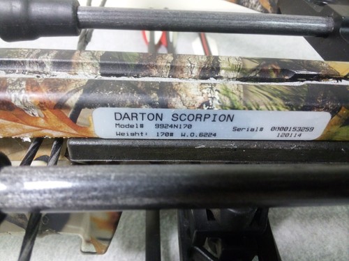 Darton Scorpion CrossBow W/ Sight, Quiver, and 3 Arrows - Picture 3 of 16