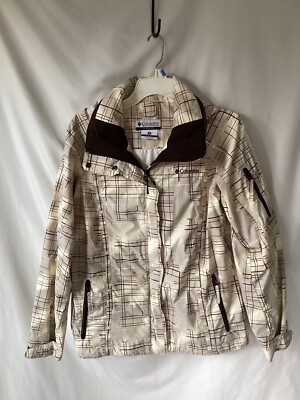 Columbia Women s Bugaboo Cream/Brown Ski Snowboard OmniTech Jacket Size Med